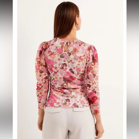 New! Ted Baker gathered shoulder mesh top new collection Ted baker size 1 - Picture 3 of 10